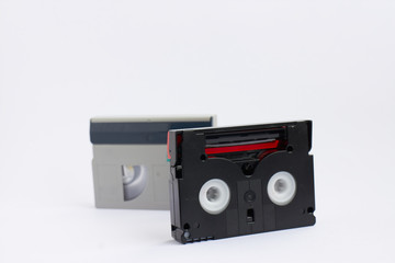Obraz premium mini dv tapes on white background