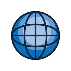 user interface concept, global sphere icon, line color style