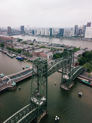Rotterdam Netherlands, city in Europe. Aerial photography