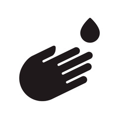 Hand washing icon in trendy flat style design. Vector graphic illustration. Hygiene symbol and healthcare. Suitable for website design, logo, app, and ui. EPS 10.
