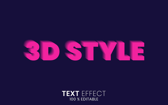 Pink Color Text Effect Style