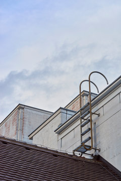 Low Angle View Of Fire Scape On Building