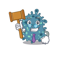 A humble judge of rickettsia cartoon character design wearing glasses