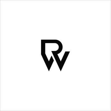 initial letter rw or wr logo vector designs