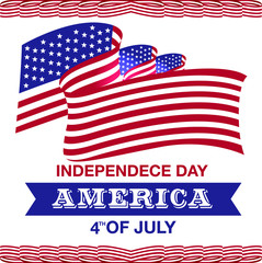 America independence day background vector