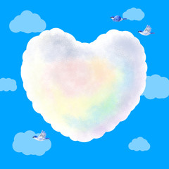 ハート型の雲 / Heart-shaped cloud
