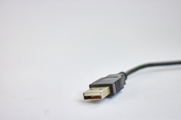 usb cable on white background