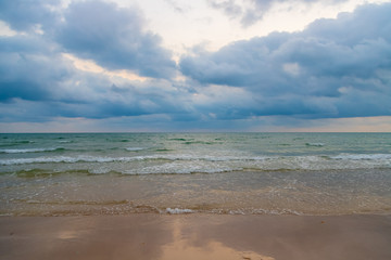 Sky and clouds at the beach before sunset