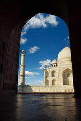 Taj mahal mausoleum in the city of agra in the uttar pradesh province in India 