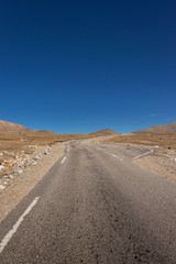isolated picturesque tarmac road in himalaya mountain