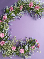 decoration with natural flowers for bouquets and arrangements