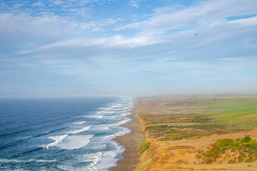 Scenic landscape on the Pacific coastline, California