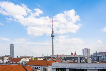 Rooftops and the TV Tower (Fernsehturm) on a Sunny Day in Berlin