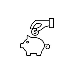 Piggy bank icon template