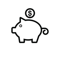 Piggy bank icon template