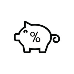 Piggy bank icon template