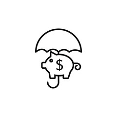 Obraz premium Piggy bank icon template