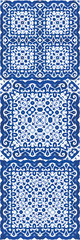 Portuguese ornamental azulejo ceramic.