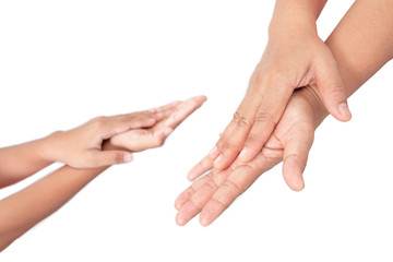 Washing your hand by alcohol sanitizer gel for protecting infection from a Covid-19 virus, Kill germs, Prevent infection.