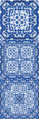 Ethnic ceramic tiles in portuguese azulejo.