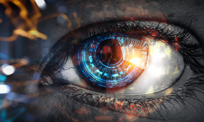 Abstract high tech eye concept