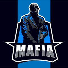 Mafia mascot esport logo 
