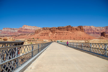 Navajo Bridge over Colorado River at Marble Canyon, Arizona