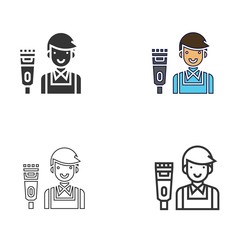 hair dresser icon vector illustration design