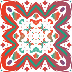 Ethnic ceramic tile in mexican talavera.