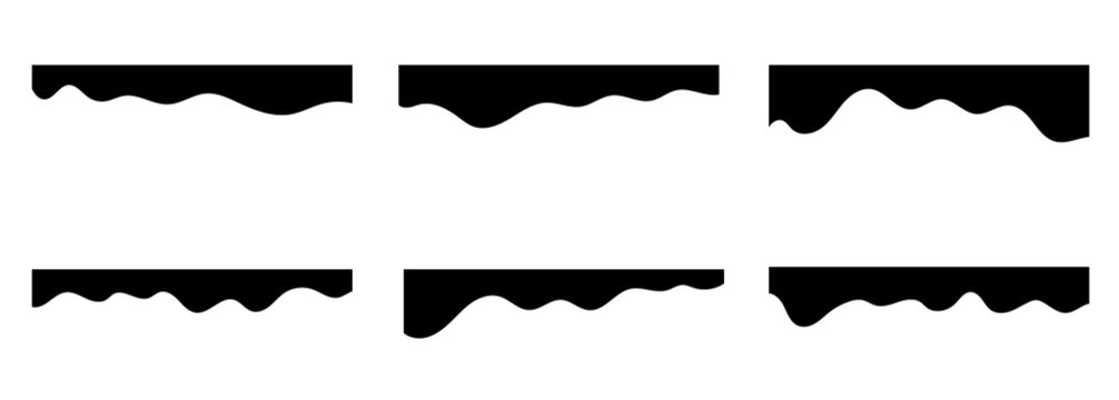 Black melt drips or liquid sauce drops. Black liquid or melted chocolate drips, current paint.