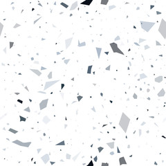 Terrazzo flooring vector seamless pattern. Modern vector illustration for fabric print, wrapping paper, flooring. Classic venetian terrazzo style of floor of natural stone, granite, quartz.