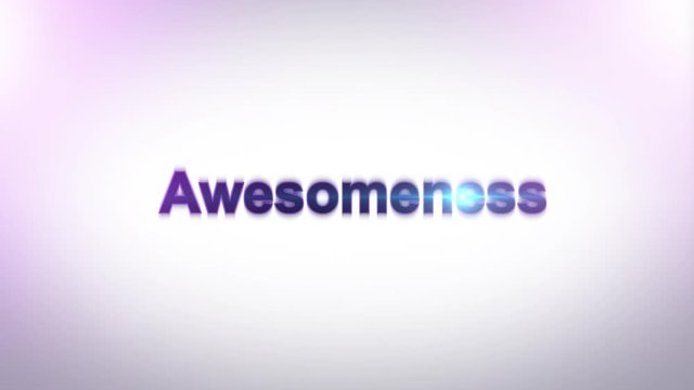 Smoke effect Text Awesomeness Animation