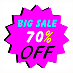 BIG SALE 70 % OFF, VECTOR FILE.