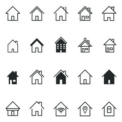 Set of home icon vector illustrator