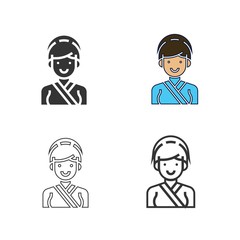 woman icon vector illustration design