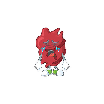 A weeping heart cartoon character design concept