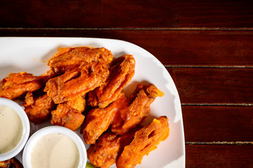 Spicy Chicken Wings and Veggies