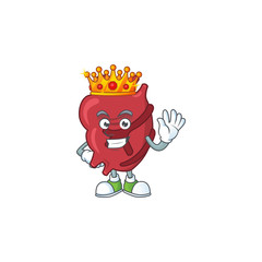 The Charismatic King of heart cartoon character design wearing gold crown