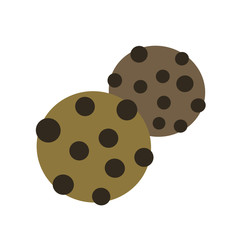 Cookies with chocolate. Sweet. Scandinavian style. Simple vector illustration.