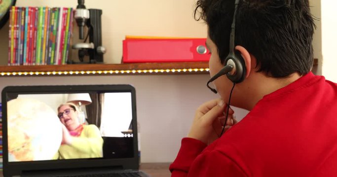 Online learning education distance learning for kids at home Homeschooling during quarantine or isolation