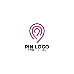 pin map logo icon vector isolated