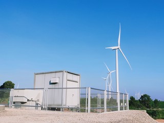 wind turbine in the desert
