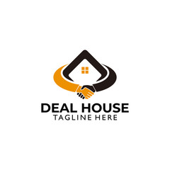 deal house logo icon vector real estate
