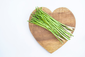 Fresh asparagus for vegan and keto eating, organic vegetable, home cooking 