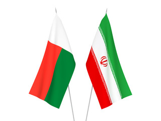 Iran and Madagascar flags