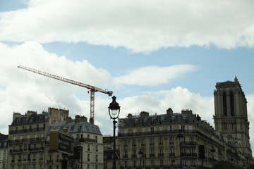 the cathedral Notre Dame, after the fire