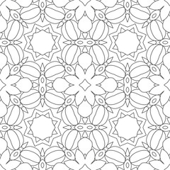 Beautiful card for decoration design. Abstract repeat background. Geometric modern ornament for coloring.