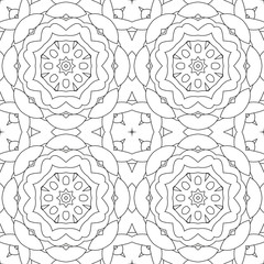 Beautiful card for decoration design. Abstract repeat background. Geometric modern ornament for coloring.