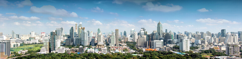 High building and tower in Bangkok Thailand Asia