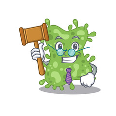 A humble judge of salmonella enterica cartoon character design wearing glasses